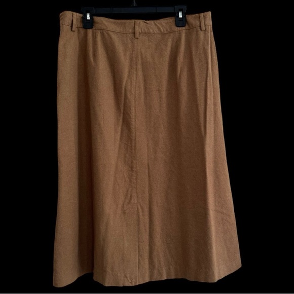 Vintage LL Bean Brown Classic Fit Straight Skirt Size 14P - Picture 3 of 5